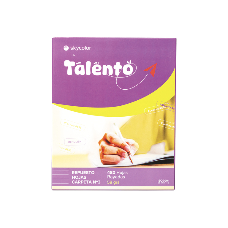 Repuesto Talento 480 hojas rayadas 