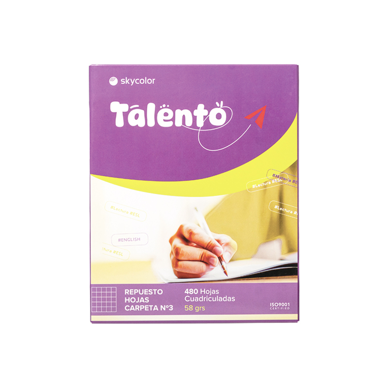 Repuesto Talento 480 hojas cuadriculadas 
