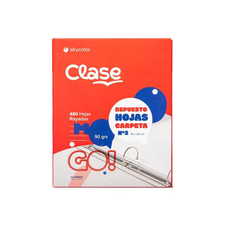 Repuesto Clase 480 hojas rayadas 