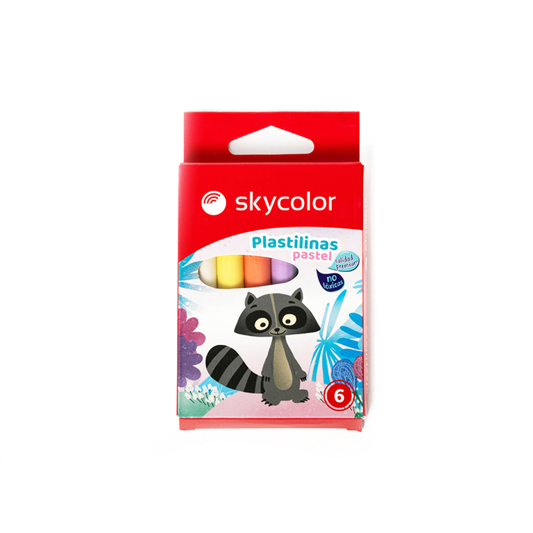 Plastilinas x6 pastel 